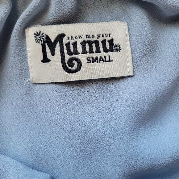 Show Me Your MuMu Heather Halter Dress in Dusty Blue, VGUC, Size S - Picture 6 of 7